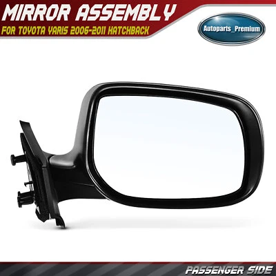 Правое пассажирское боковое ручное зеркало для Toyota Yaris 2006-2011 хэтчбек 2 двери - Изображение 1 из 4