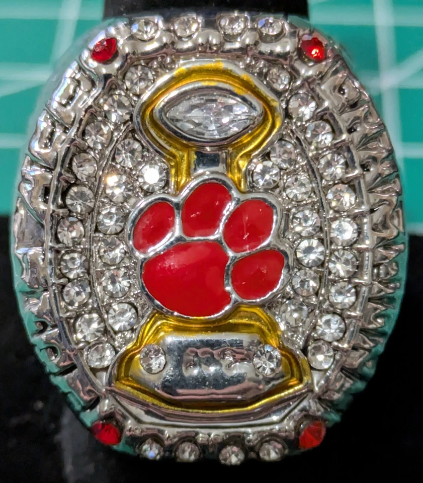 Anillo de campeones Clemson Tigers Briglin 2015 réplica ACC y Orange Bowl Foto 1 de 4
