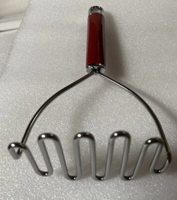 Trituradora de patatas de acero inoxidable herramienta profesional de alta resistencia para triturar metales (rojo) Foto 1 de 3