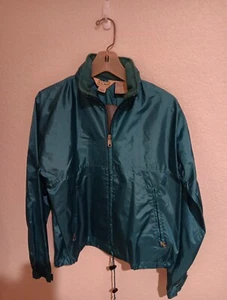 Bean Windbreaker Jacket Women's Med Regular Green Full Zip - Picture 1 of 9
