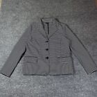 Talbots Jacket Womens Extra Large Navy Blue Striped Stretch Cotton Blazer XL