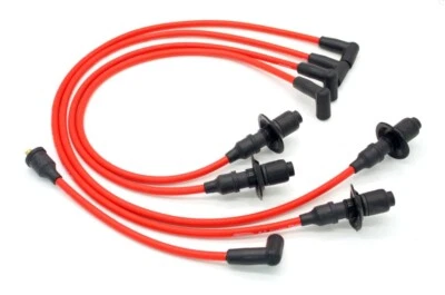 Conjunto de fios de vela de ignição Pertronix 804404; lança-chamas 8mm vermelho macho para 61-79 VW H4 - Imagem 1 de 2