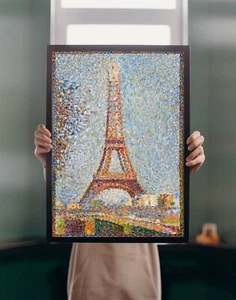 Tour Eiffel 1898 Paris POSTER PRINT A1 Seurat French Painting Vintage Wall Art - Picture 1 of 5