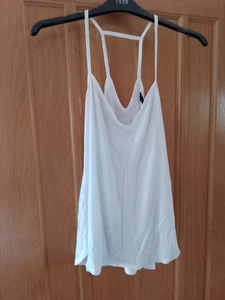 New Look Women's White Size UK 12 Strappy Summer Style Top - Picture 1 of 3