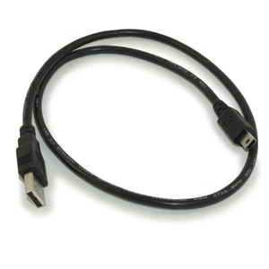 2ft USB 2.0 Certified 480Mbps Type A Male to Mini-B/5-Pin Male Cable - Picture 1 of 3