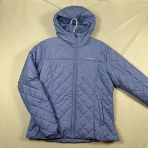 Columbia Copper Crest Womens XL Insulated Quilted Hooded Jacket Periwinkle - Picture 1 of 11
