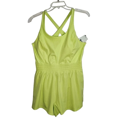 Mameluco deportivo de una pieza SO Sonoma Juniors XL verde lima espalda cruzada deportivo nuevo con etiquetas Foto 1 de 4