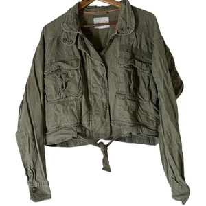 Aeropostale Green Utility Bomber Jacket Womens Sz XL Gorpcore Grunge Military - Picture 1 of 8