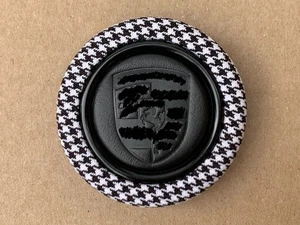 Leder Hupenknopf Leather Horn Button for MOMO Porsche 911 964 993 930 912 Pepita - Picture 1 of 3