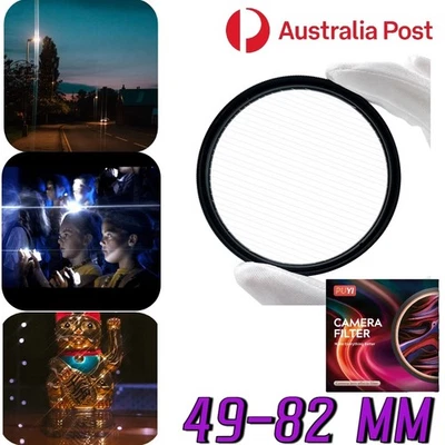 Camera Glass Lens White Stripes Filter Special Star Effect Accessories 82MM AU - Image 1 of 4