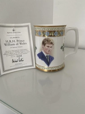 Royal Doulton ~ H.R.H. Prince William of Wales ~ 21st Birthday Tankard ~ Ltd Ed - Image 1 of 4