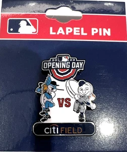 NY METS OPENING DAY PIN 2023 MR MET MASCOT CITI FIELD MLB BASEBALL MIAMI MARLINS - Picture 1 of 2