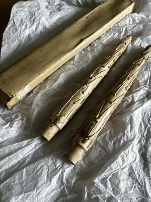 Velas de fusión sintética de colección madera goteo cónico dorado rosa 10”MCM 70’s Cottage Foto 1 de 4