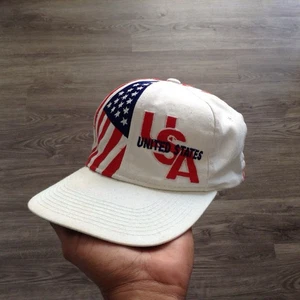Gorra gorra vintage años 90 Atlanta Olympics EE. UU. estrellas y rayas AOP Snapback - Imagen 1 de 6