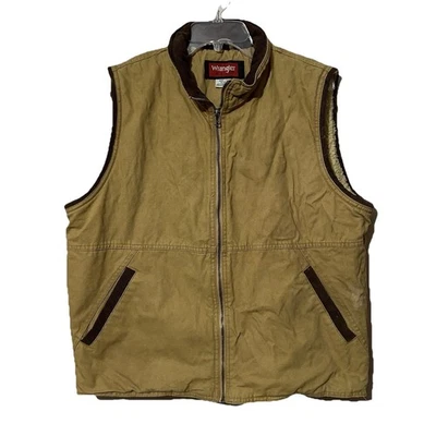 Chaleco de Colección Y2K Wrangler Hero Pana Cuello Sherpa Forrado Ropa de Trabajo Talla Grande Foto 1 de 4