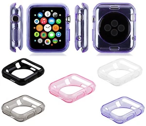 Gel Open Face Case Bumper Protector Cover for Apple Watch Series 3 4 5 6 7 8 9 - Picture 1 of 19