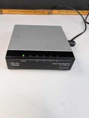 Cisco SF100D-05 5-Port 10/100 Small Business Switch Or Unmanaged Home Network - Image 1 of 3