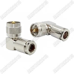 1x UHF PL-259 macho ángulo recto 90° abrazadera conector LMR400 RG8 RG213 RG214 cable - Imagen 1 de 7