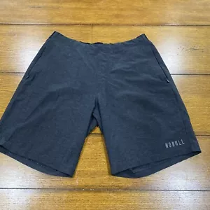 NOBULL Shorts Mens L Dark Gray 9" Inseam Performance Stretch Training Drawstring - Picture 1 of 10