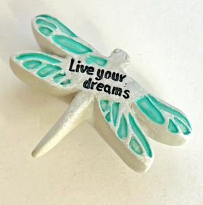 Ganz "Impressions" Positive Thoughts DRAGONFLY "Live Your Dreams" 2" x 1 3/8" - Picture 1 of 3