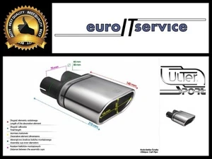 NEUF TOP MUFFLER TIP ULTER SPORT N3-21-1* - SILENCER TAIL PIPE 145x75mm - Imagen 1 de 3