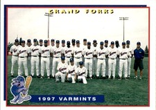 1997 Grand Forks Varmints Grandstand #1 Team Photo - NM Baseball Card