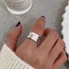 Irregular Open-knuckle Ring Geometric Irregular Embossed Ring  Men