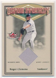 2002 Fleer Triple Crown Roger Clemens Diamond Immortality Game Worn Jersey BW11 - Picture 1 of 2