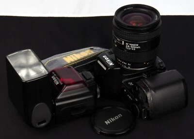 VG Nikon N8008 AF 35mm Film SLR c/w Nikon AF NIKKOR 24-50mm Zoom Lens &SB-24 Kit - Image 1 of 4