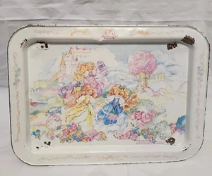 Vassoio TV vintage Lady Lovely Locks & the Pixietails 1987 con pieghevole 12x16,5 - Foto 1 di 12