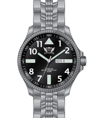 Cavadini Men's Automatic Solid Titanium Pilot Watch Caliber Miyota CV-1604T ITA - Image 1 of 2