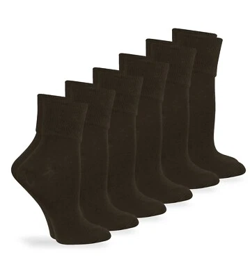 Paquete de 6 pares de calcetines Jefferies para mujer de algodón sin costuras con puño giratorio Foto 1 de 3