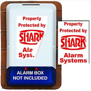 1 x Burglar Alarm Bell Box Stickers Home Business Security Safety Portrait Style