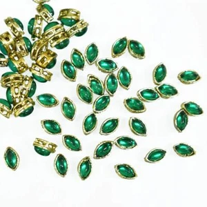 Kundan Stones Beads Flatback Stone for Embroidery Craft Jewelry Making 100 Pcs - Picture 1 of 26