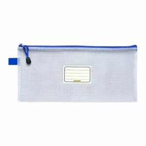 Osmer Clear PVC Mesh Case Pouch Pencil Multipurpose Zipper 340mm x 150mm M3415B - Picture 1 of 1