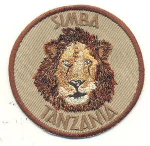 Simba Lion Tanzania Africa Badge Patch Embroidered - Made In Kenya - Picture 1 of 1