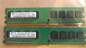 Set (2) Samsung M378T6553CZC-CD5 512MB PC2-4200U Arbeitsspeicher RAM - Bild 1 von 1