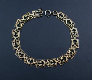 Vintage Patterned Book Chain Link Bracelet for Women - Picture 1 of 7