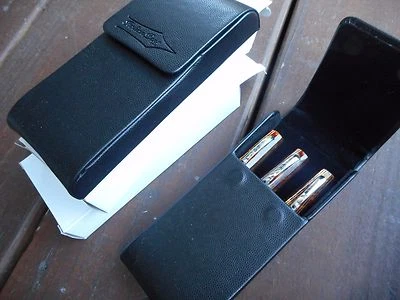 2 SET OF ITALIANPENS 3 PEN CASE LEATHER SALE Foto 1 de 4