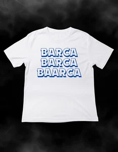 FC Barcelona shirt White And Blue Barca Soccer Unisex Different Sizes Available - Picture 1 of 1