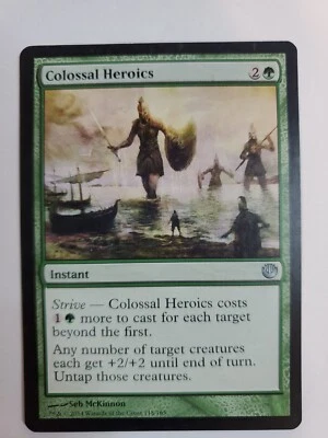MTG Magic The Gathering Card Colossal HeroicsInstant Green Journey into Nyx - Image 1 of 2