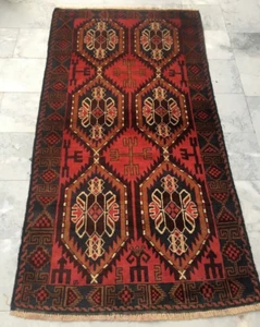 Vintage Afghan Rug Zakani Rug Hand knotted Rug Traditional Turkish Rug 3x7 ft - Picture 1 of 7