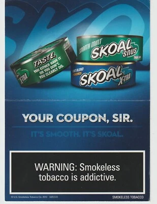 Anuncio de tabaco Skoal Snuff 2012 sabor vintage, Snus como nuevo, bolsas X-Tra Foto 1 de 4