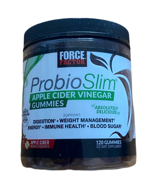 Force Factor ProbioSlim Apple Cider Vinegar Gummies (Pack of 120 Gummies)