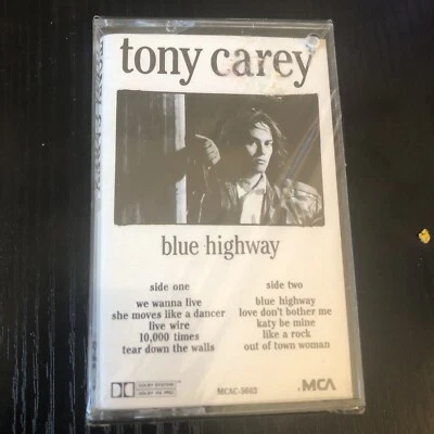 Tony Carey ‎– Blue Highway, Original Cassette, USA Version Brand New - Image 1 of 4