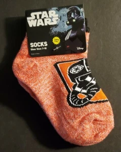 Disney STAR WARS Tie Fighter Boys 1 pair Safety Toes socks Size 7-10 NEW! - Picture 1 of 2