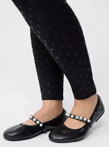 NUEVO SIN ETIQUETAS TORRID Correa Perla Ballet Pisos Negros Mujer Talla 8WW - Imagen 1 de 5