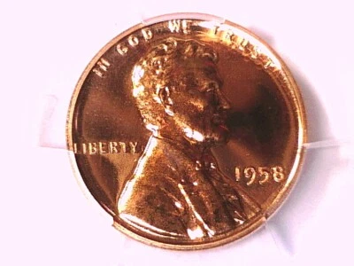 1958 Proof Lincoln Wheat Cent Penny PCGS PR 68 RD 40108416 - Image 1 of 3