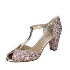 Scarpe donna ANNIEL 38 EU sandali rosa glitter oro pelle EX218-38