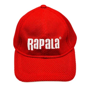 Rapala Fishing Ball Cap Adult 58cm Red/ White Embroidered Logo Breathable Mesh - Bild 1 von 12